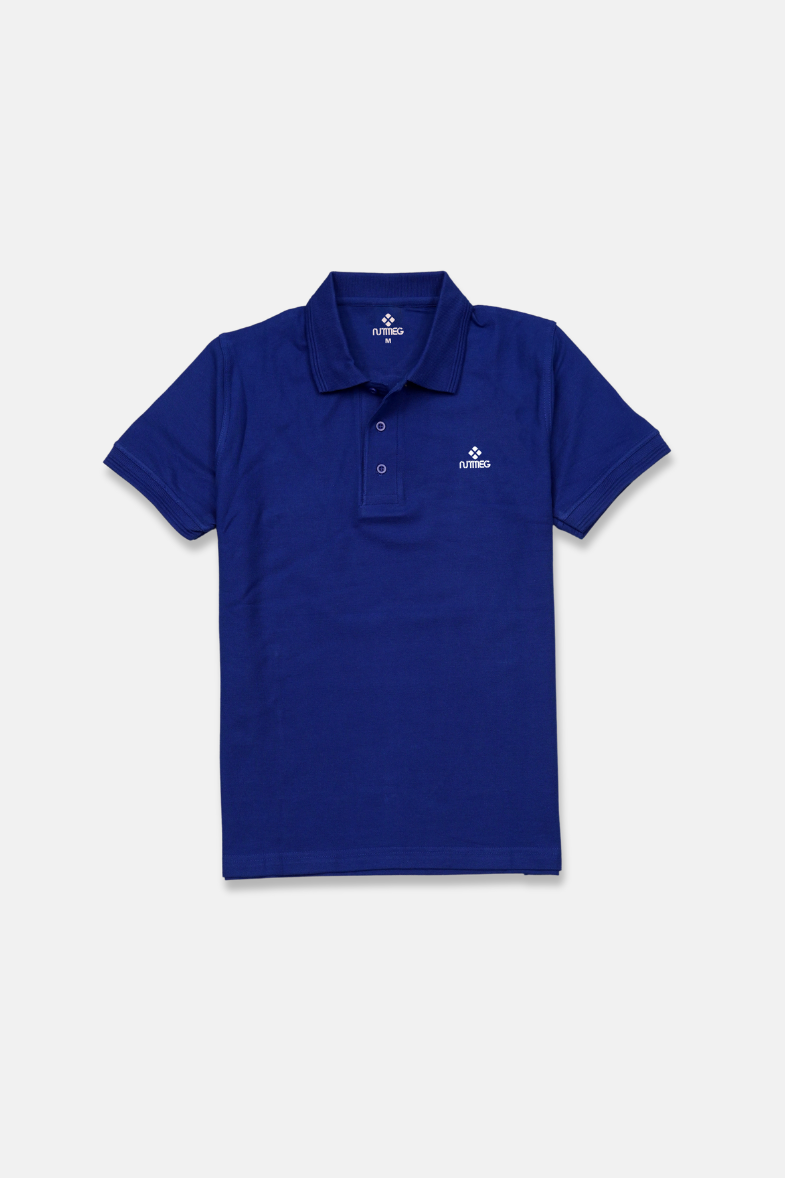 100% Pure Cotton Cuff collar Polo T shirt  - RoyalBlue