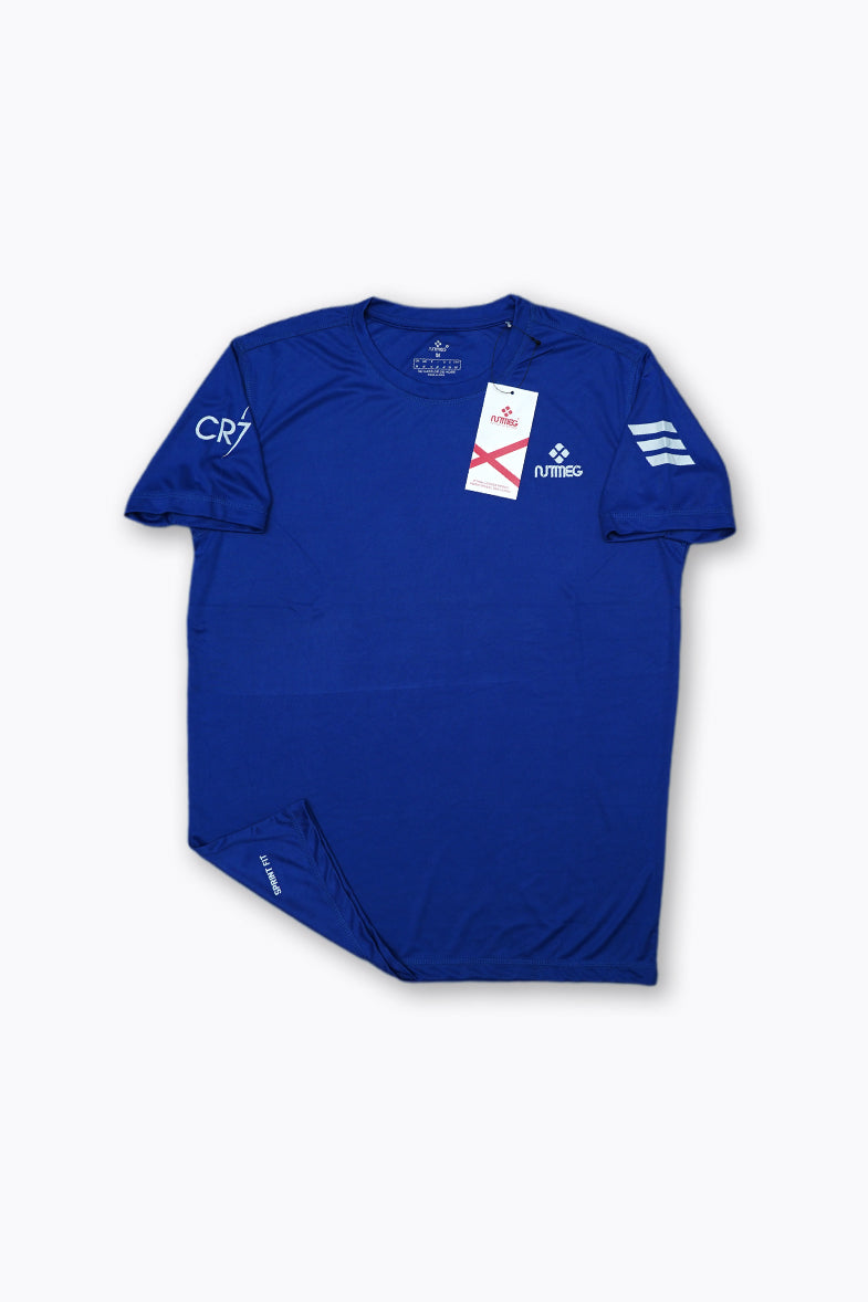 CR7 Selina Round Neck Dry Fit T-shirt - Royal Blue