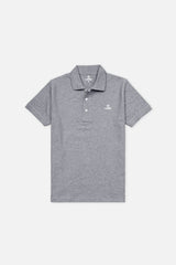 100% Pure Cotton Cuff collar Polo T shirt - Grey Melange