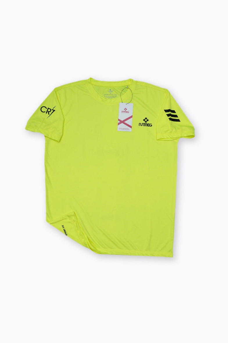 CR7 Selina Round Neck Dry Fit T-shirt - Lime Green