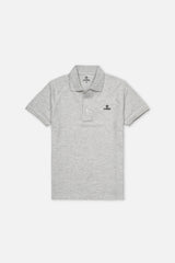 100% Pure Cotton Cuff collar Polo T shirt - White Melange